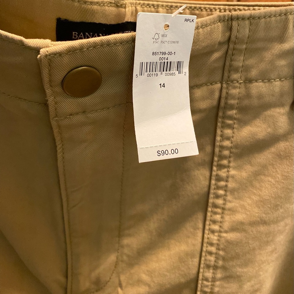 Banana Republic Tan Chino Pants With Parachute Bottoms